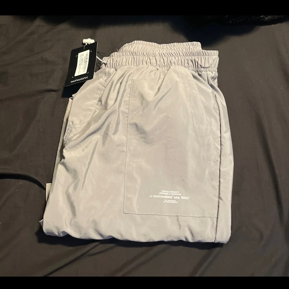 BoohooMAN Mens Grey Cargo Pants